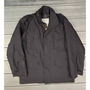 Rothco Field Jacket M-65 Mens Medium Black With Quilted Liner Military Coat